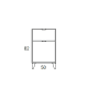 Conjunto mueble de baño fondo reducido 35.5 cm con lavabo sobre encimera Midi Visobath croquis 15