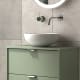 Conjunto mueble de baño fondo reducido 35.5 cm con lavabo sobre encimera Midi Visobath Detalle 2
