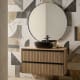 Conjunto de mueble de baño con lavabo sobre encimera negro Yuka Sanchís principal 0