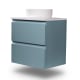 Mueble de baño pequeño Nivo Bruntec 2 cajones suspendido principal 3