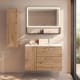 Conjunto mueble de baño suspendido con lavabo Flat Verso VisoBath principal 1