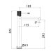 Pack Grifo de lavabo caño alto Line Imex + Válvula click-clack croquis 12