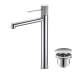 Pack Grifo de lavabo caño alto Line Imex + Válvula click-clack principal 0