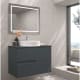 Mueble de baño con encimera piedra compactada mismo color Limo de Bruntec principal 4