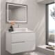Mueble de baño con encimera piedra compactada mismo color Limo de Bruntec principal 5