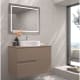 Mueble de baño con encimera piedra compactada mismo color Limo de Bruntec principal 9