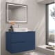 Mueble de baño con encimera piedra compactada mismo color Limo de Bruntec principal 2