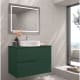 Mueble de baño con encimera piedra compactada mismo color Limo de Bruntec principal 1