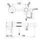 Grifo de lavabo empotrado Line Imex croquis 12
