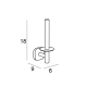 Portarrollos de baño vertical Bassic Manillons Torrent croquis 2