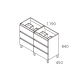 Mueble de baño Box Viso Bath croquis 3