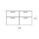 Conjunto mueble de baño suspendido con lavabo Flat Verso Viso croquis 12