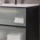 Conjunto mueble de baño frente cristal mate Koba Sanchís detalle 1