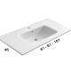 Conjunto mueble de baño frente cristal mate Koba Sanchís opción 4