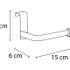 Portarrollos para mueble 501 de Bruntec croquis 1