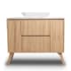Mueble de baño madera maciza con encimera de solid surface Alpes 13 Bruntec detalle 3
