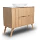 Mueble de baño madera maciza con encimera de solid surface Alpes 13 Bruntec detalle 2