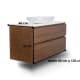 Mueble de baño madera maciza con encimera de Solid surface Alpes 5 Bruntec croquis 8