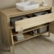 Mueble de baño con encimara de madera maciza Laponia Bruntec detalle 4