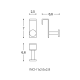 Percha de baño Stick Cosmic croquis 2