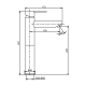 Grifo de lavabo Iony GME croquis 1