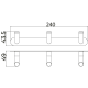 Percha de baño Triple Pure Medimex croquis 8