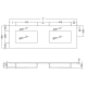 Lavabo encastrado Ambar Coycama croquis 4
