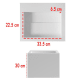 Lavabo sobre encimera Compac Bruntec croquis 2