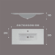Lavabo encastrado Fondo reducido Thin Art and Bath croquis 1