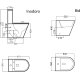 Pack inodoro + bidé Square Bruntec croquis 7