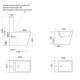 Pack inodoro + bidé Square Bruntec croquis 8