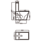 Pack inodoro + bidé Square Bruntec croquis 6