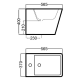 Pack inodoro + bidé Square Bruntec croquis 7