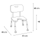 Silla de baño 108 Bruntec croquis 1