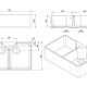 Fregadero de cocina 2 cubetas Farmhouse de Unisan croquis 3