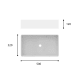 Lavabo sobre encimera Kariba Art and Bath croquis 1