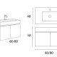 Conjunto mueble de baño Río Inve croquis 2