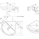 Lavabo suspendido Easy Unisan Sanidusa croquis 2
