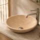 Lavabo de mármol travertino natural Wessel Bruntec principal 0