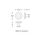 Percha de baño Duo Round Cosmic croquis 7
