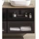 Conjunto mueble de baño frente cristal a rayas Koba Sanchís detalle 1
