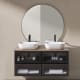 Conjunto mueble de baño frente cristal a rayas Koba Sanchís principal 0