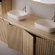 Mueble de baño con encimera de madera maciza Alpes 15 Bruntec detalle 2