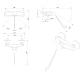 Grifo de ducha PMR Easy de Unisan Sanindusa croquis 2