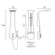 Columna de ducha hidromasaje Aiga Sagobar croquis 1