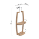 Estante doble para ducha Nature Gedy croquis 3