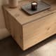 Mueble de baño con encimera de madera 10 cm de altura en color roble costa con cajonera Nomad Visobath detalle 6
