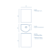 Conjunto completo mueble de baño fondo reducido 34 cm Mika Amizuva Croquis 6