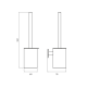 Conjunto de accesorios de baño Essential Medimex croquis 7