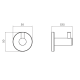 Conjunto de accesorios de baño Essential Medimex croquis 6